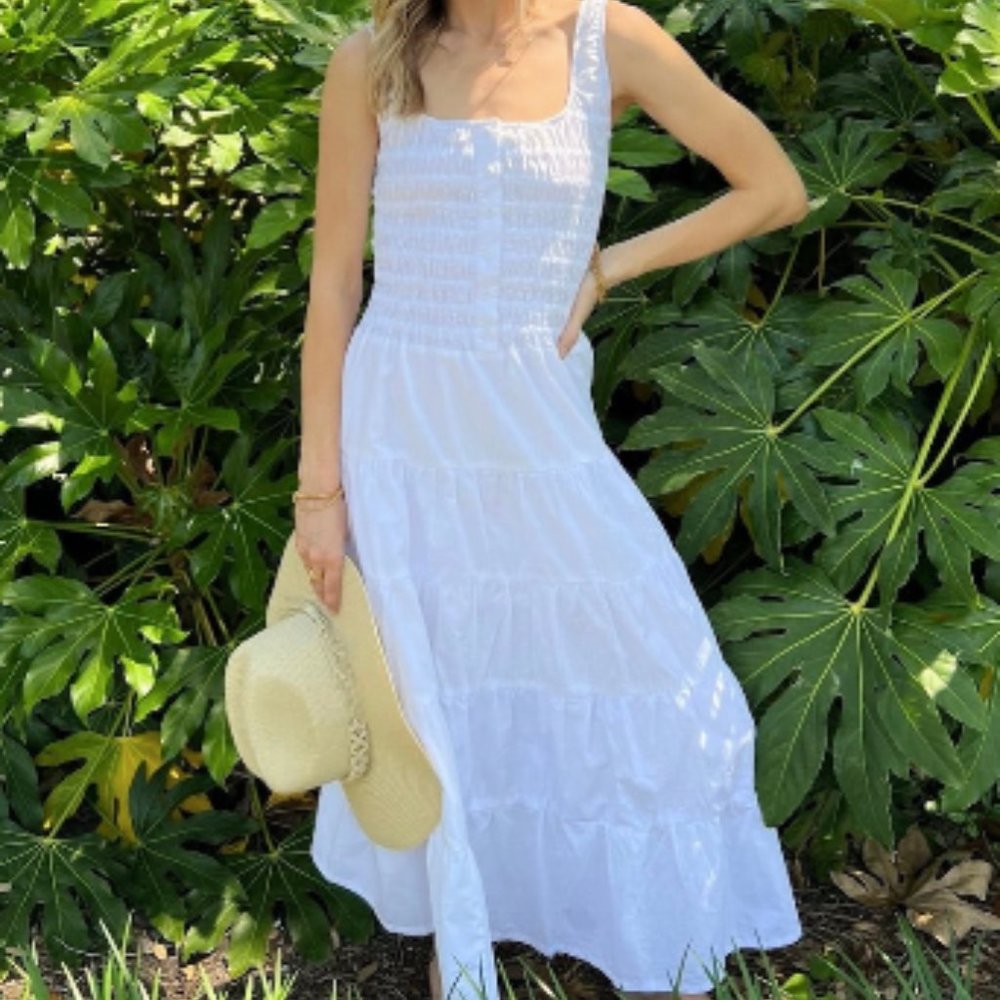 motel rocks brand white maxi dress